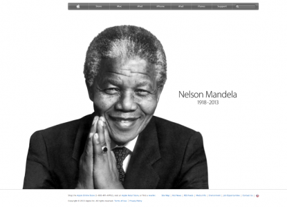 Nelson Mandela by Yousuf Karsh on Apple Home Page